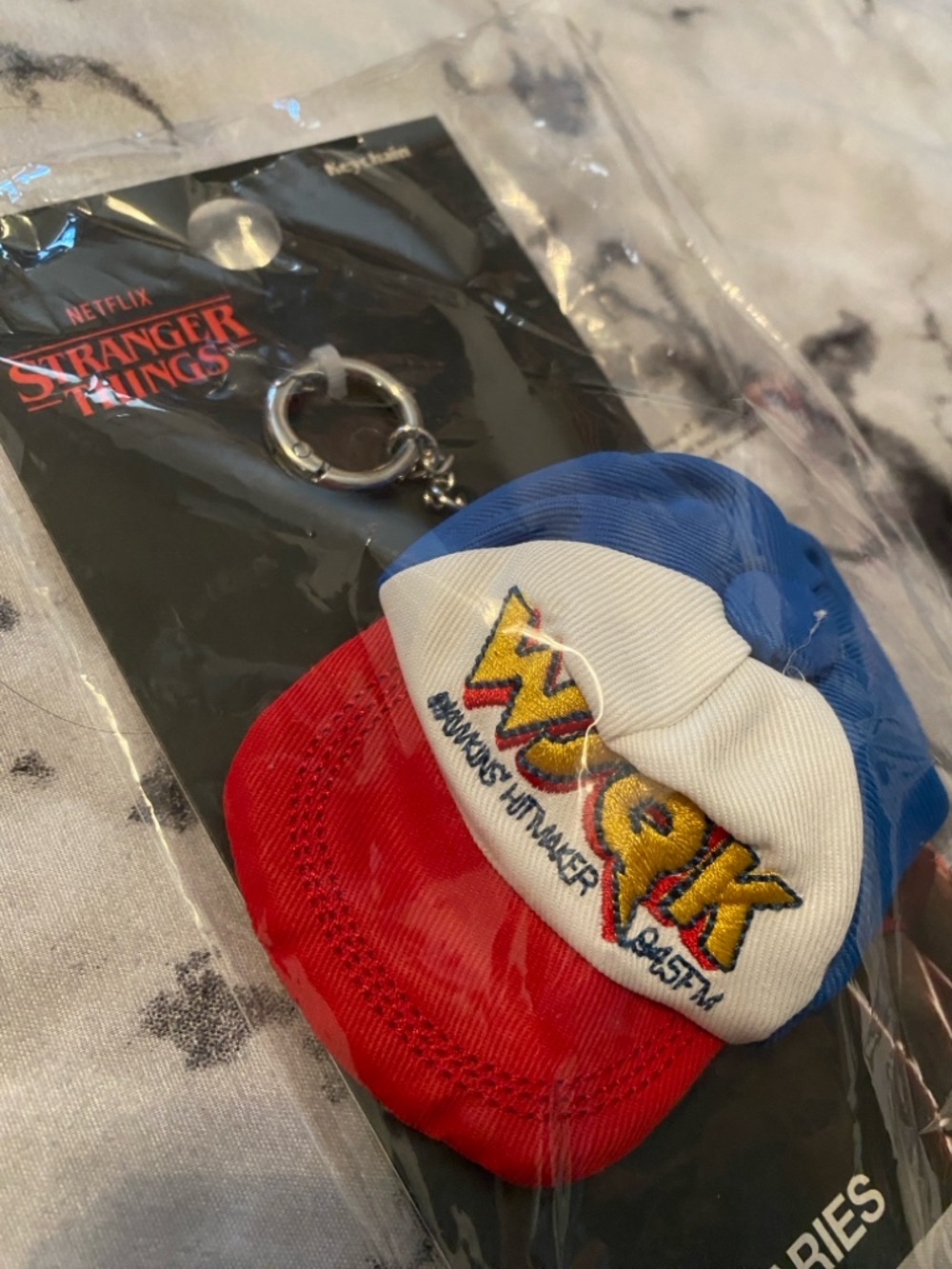 Stranger Things Netflix WSQK Radio Hat Keychain Bag Charm